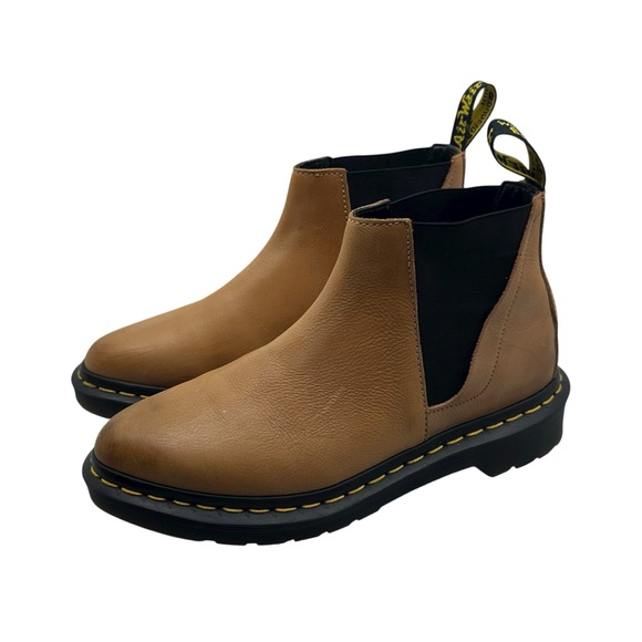 Dr Doc Martens Women's 6 Bianca Chelsea Boot Ankle Bootie Brown Cognac Leather - Picture 9 of 9